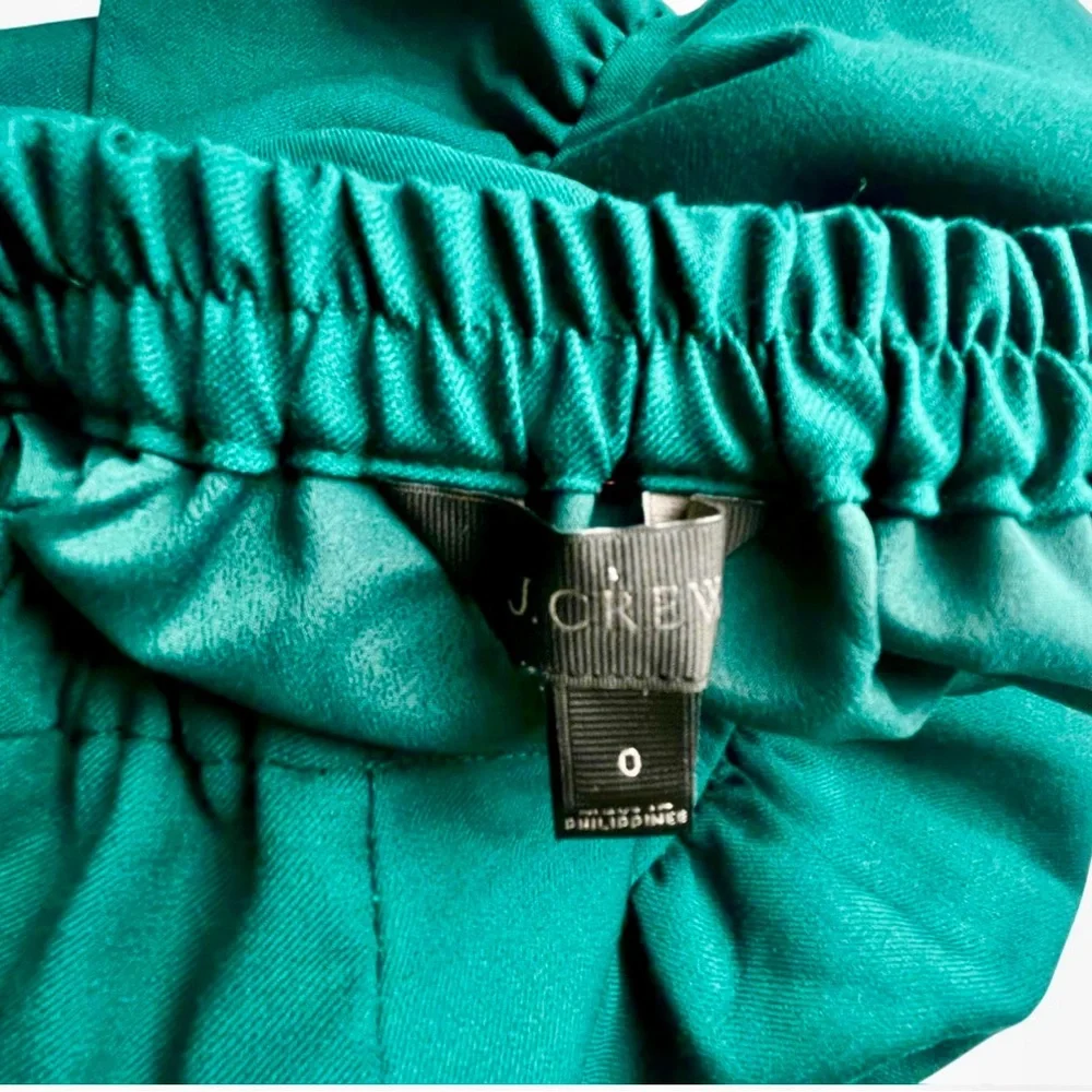 J.‎ Crew Green Tiered Ruffle Wool Blend MiniSize0